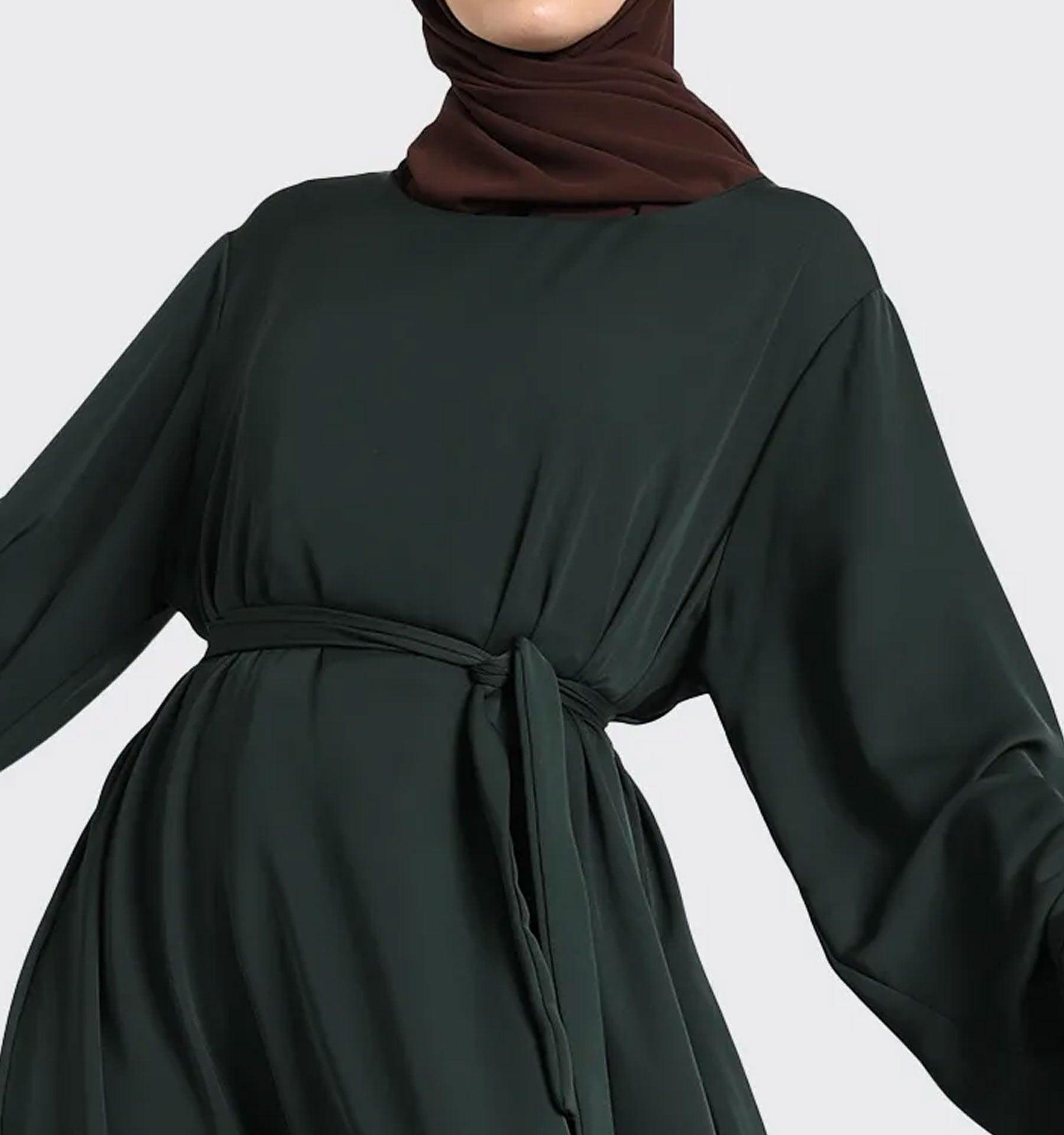 Green Plain Abaya - Islamic Pixels