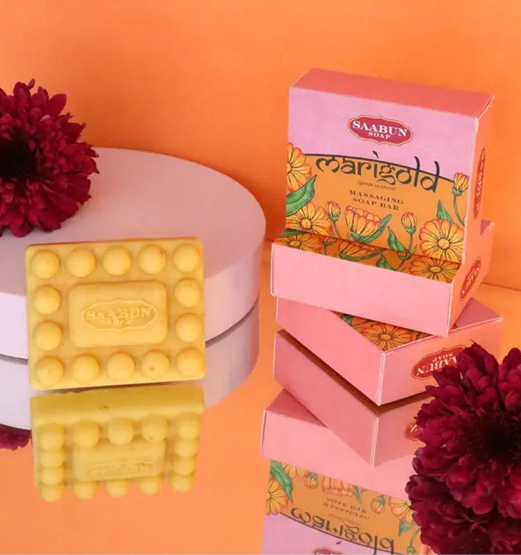 Marigold Massaging Handmade Soap Bar - Islamic Pixels