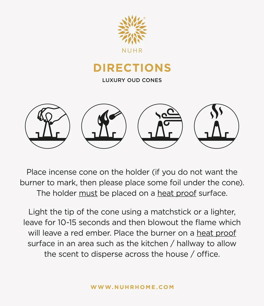 Oud Incense Cones Gift Set by NUHR Home