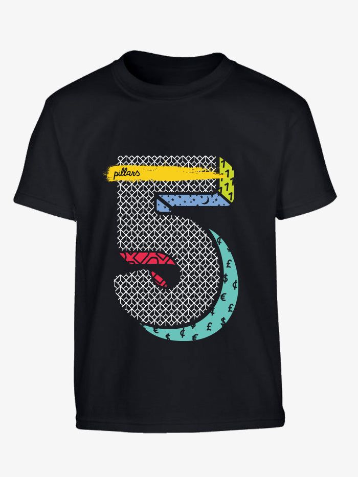Five Pillars Childrens T-shirt - Black