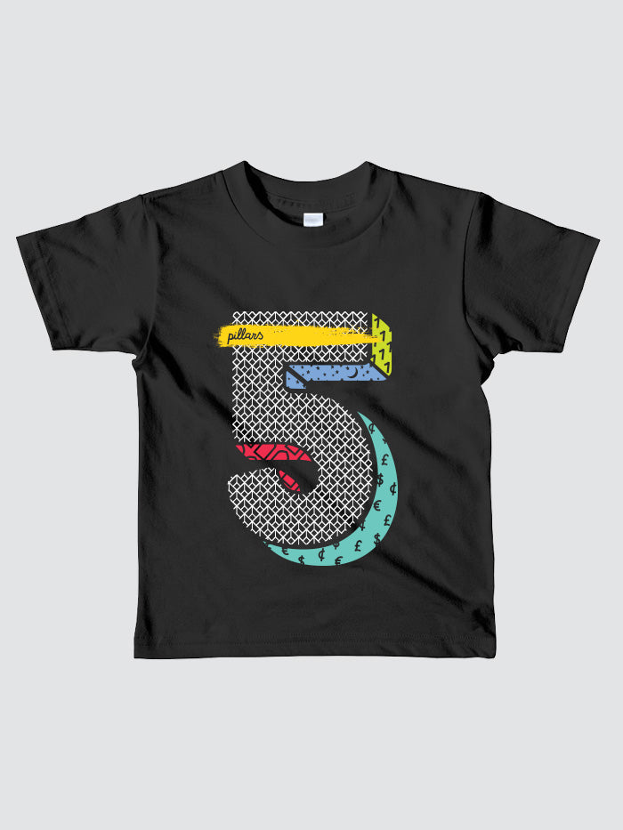 Five Pillars Childrens T-shirt - Black