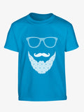 Beard & Moustache T-shirt - Turquoise