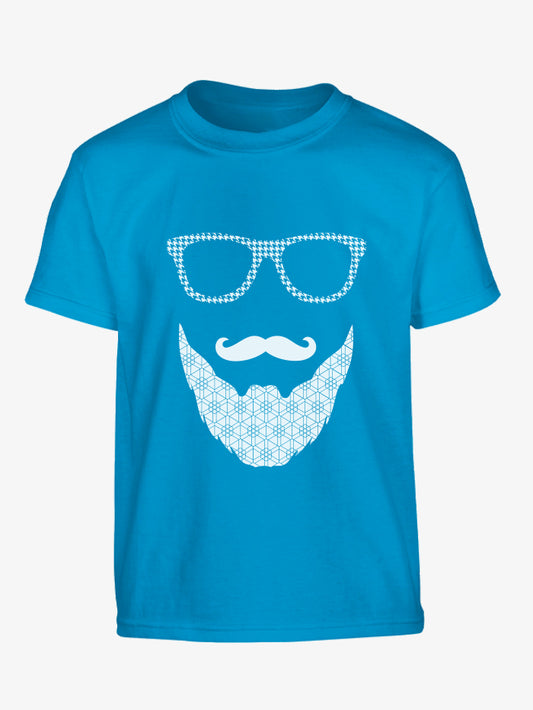 Beard & Moustache T-shirt - Turquoise