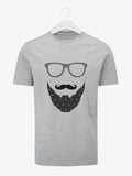 Beard & Moustache T-shirt - Grey