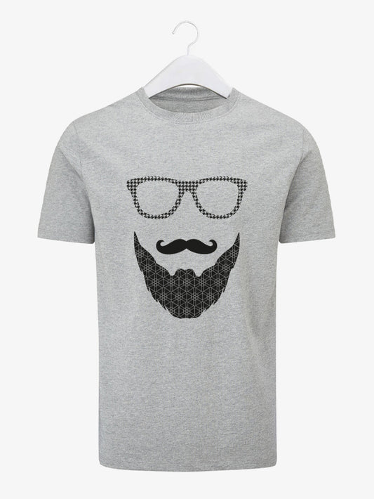 Beard & Moustache T-shirt - Grey