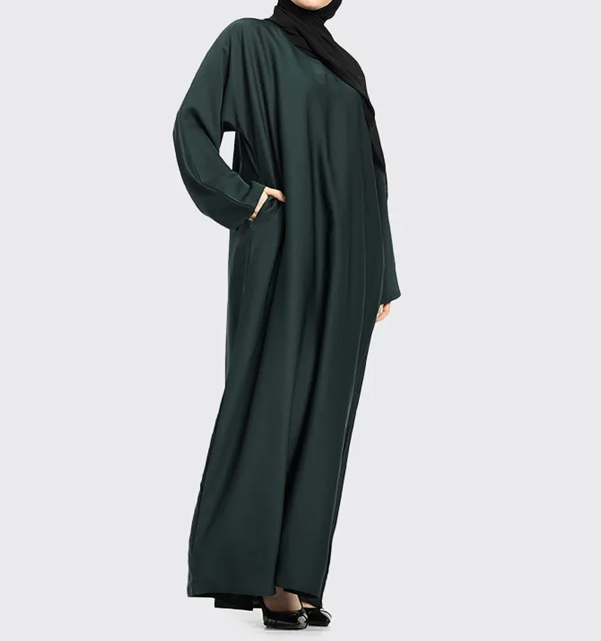 Bottle Green Basic Abaya