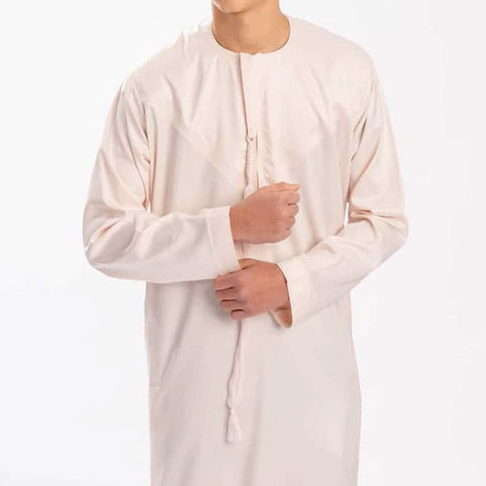 Boys Emirati Thobe Jubba by Al Mirzan - Blush Pink
