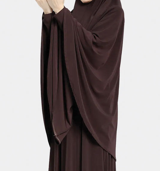 Chocolate Plain Jersey Burkah