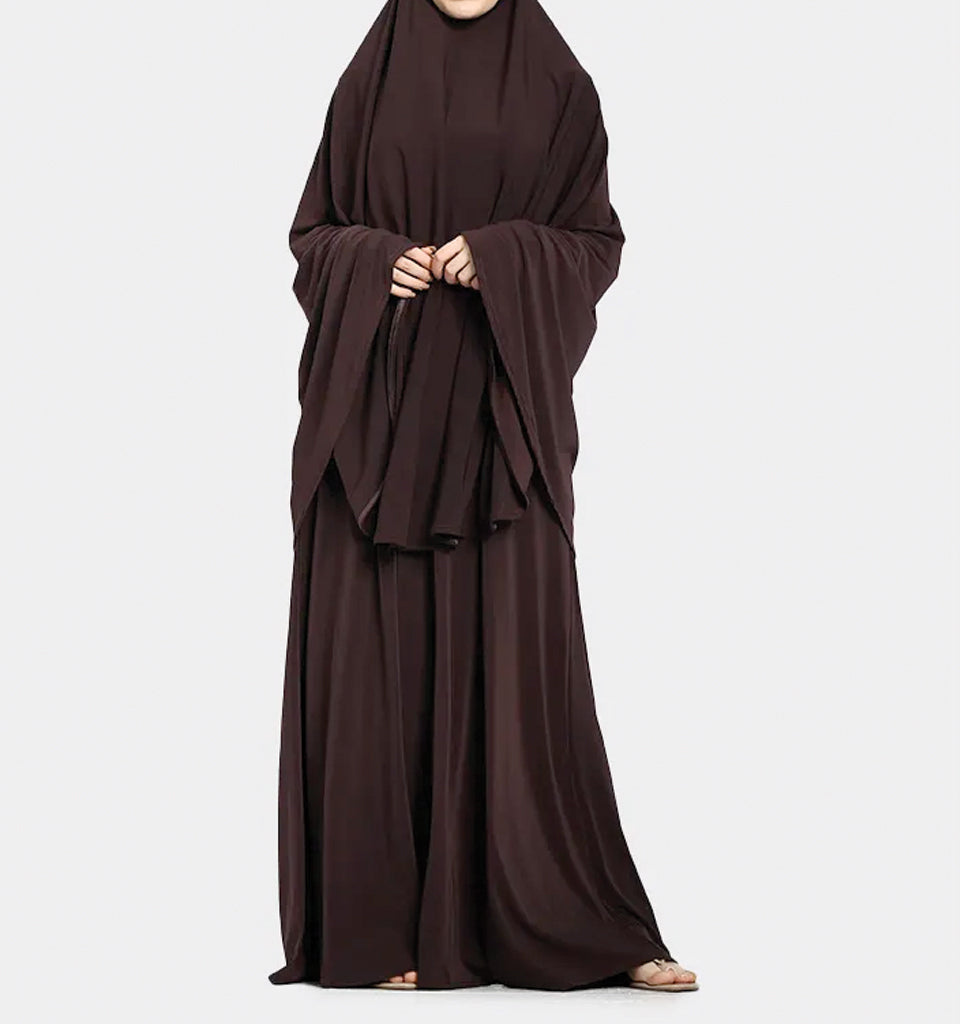 Chocolate Plain Jersey Burkah
