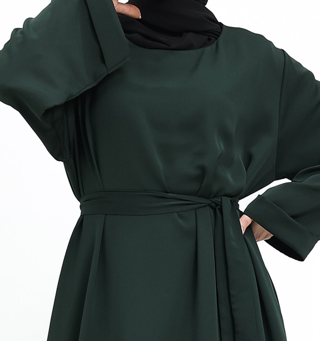 Green Cuff Plain Abaya