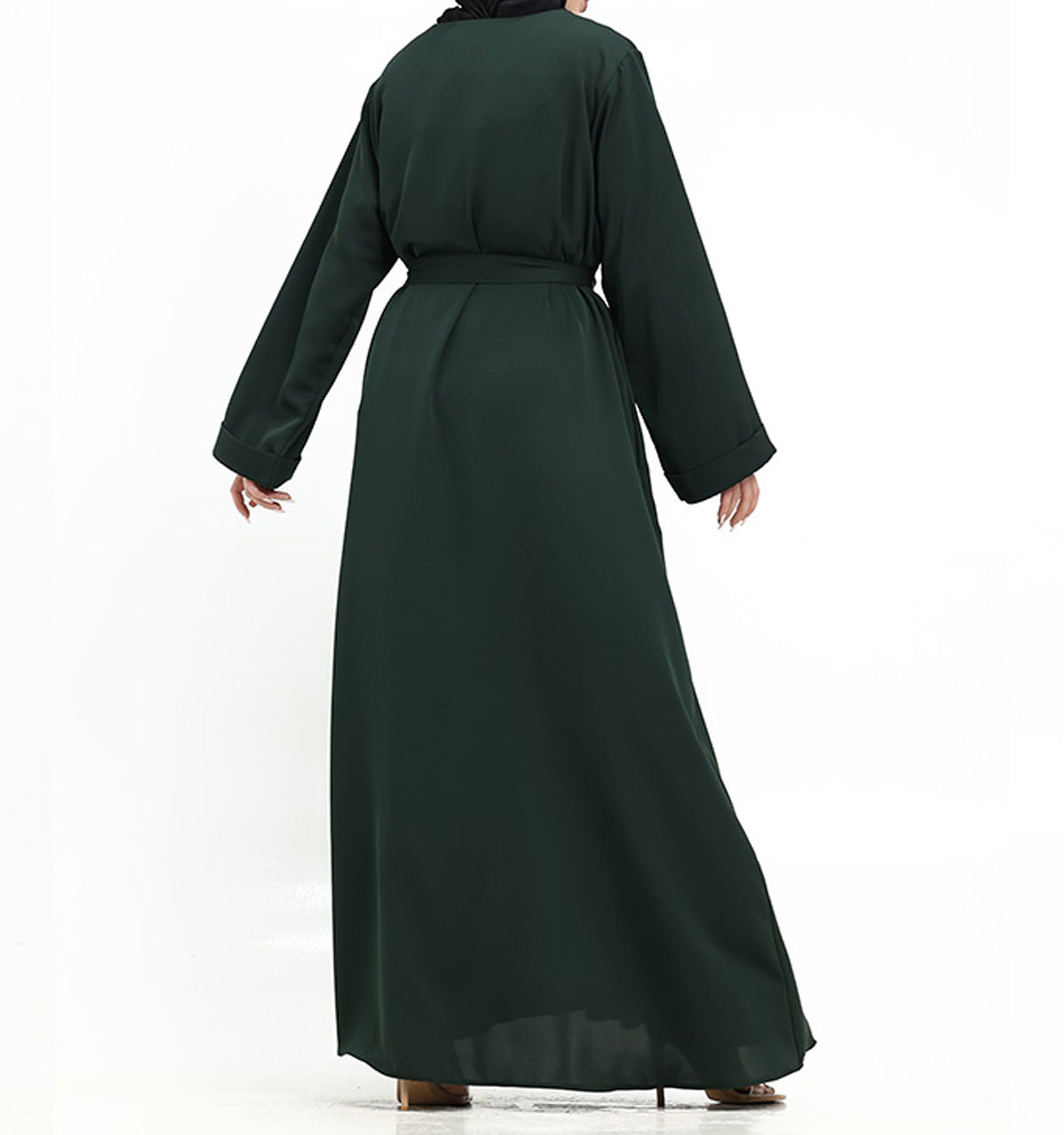 Green Cuff Plain Abaya