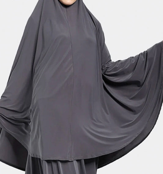 Grey Plain Jersey Burkah