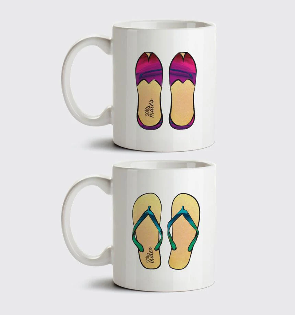 "Sole Mates" His & Her Mug Set