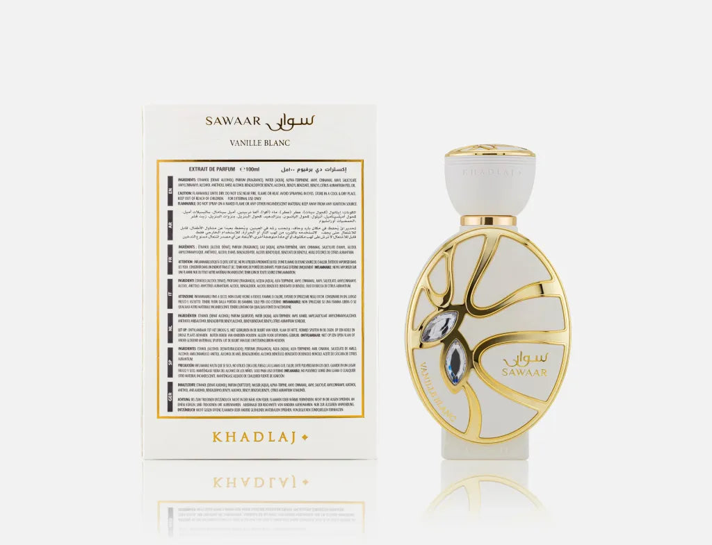 Sawaar Vanille Blanc 100ml Extrait de Parfum Khadlaj Perfumes