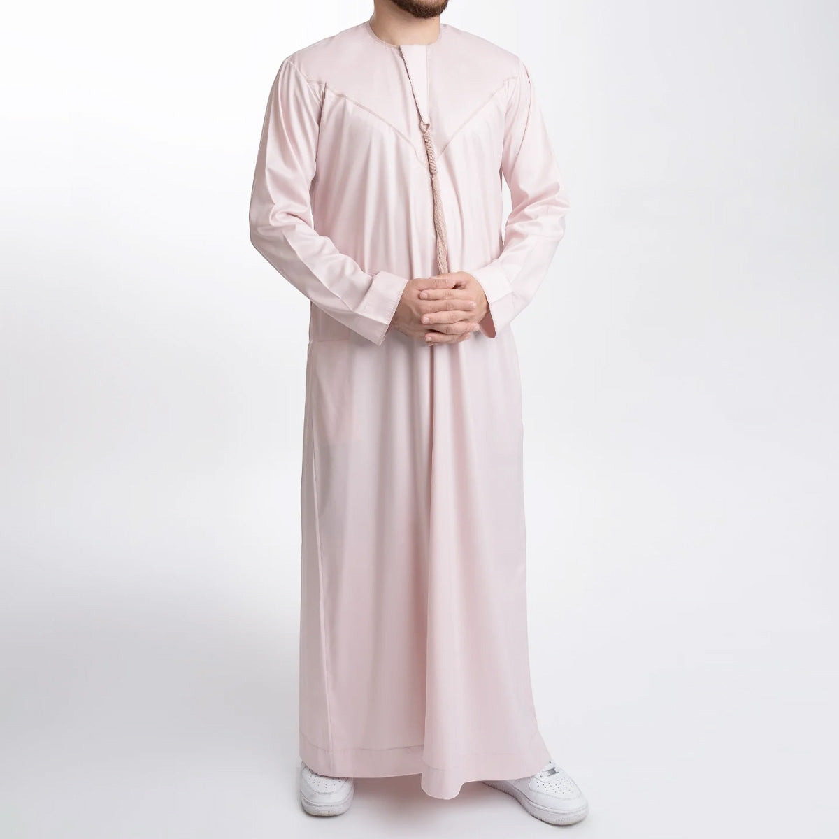 Emirati Thobe Jubba by Al Mirzan - Blush Pink