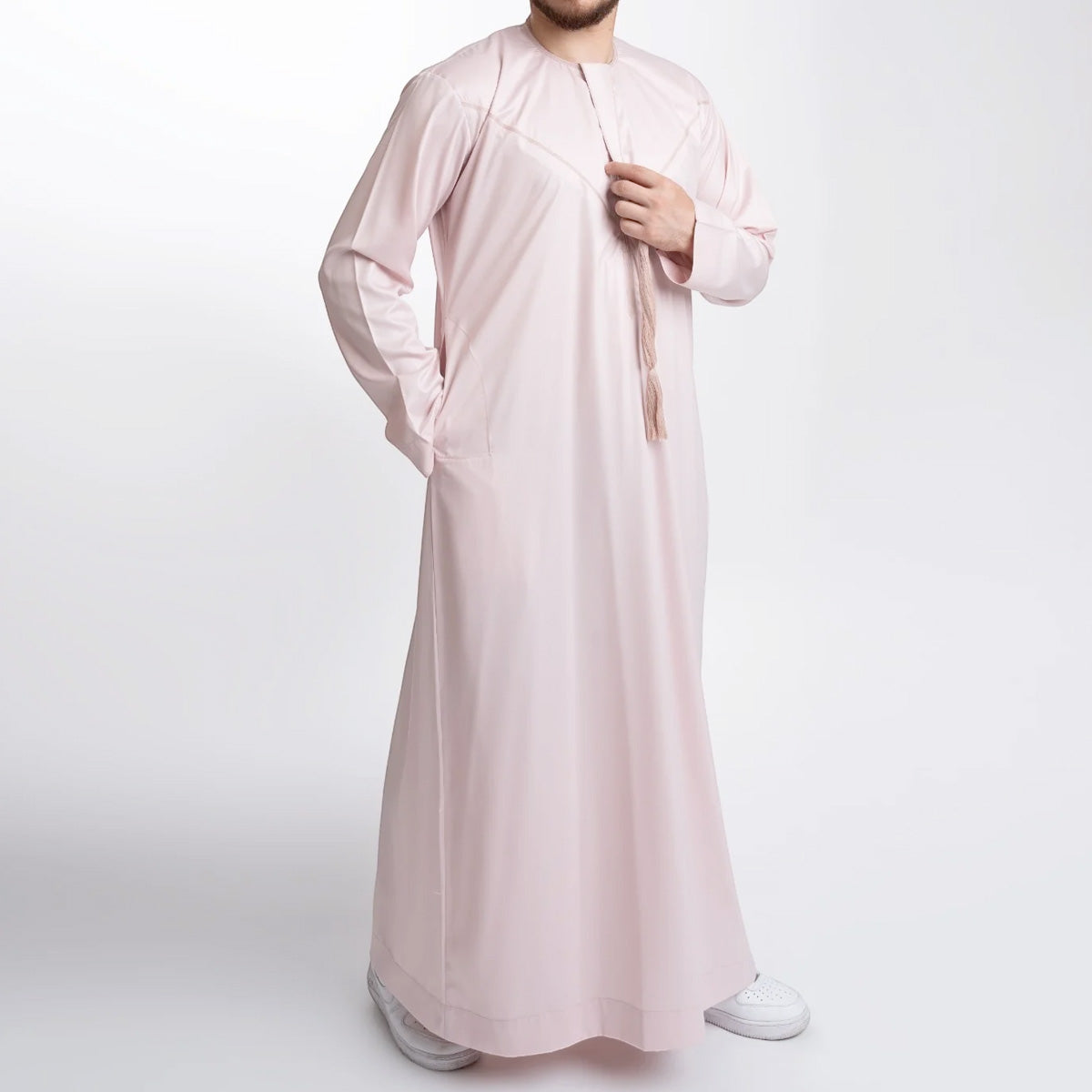 Emirati Thobe Jubba by Al Mirzan - Blush Pink