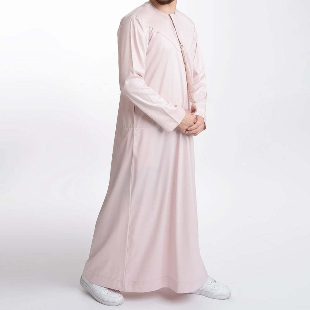 Emirati Thobe Jubba by Al Mirzan - Blush Pink