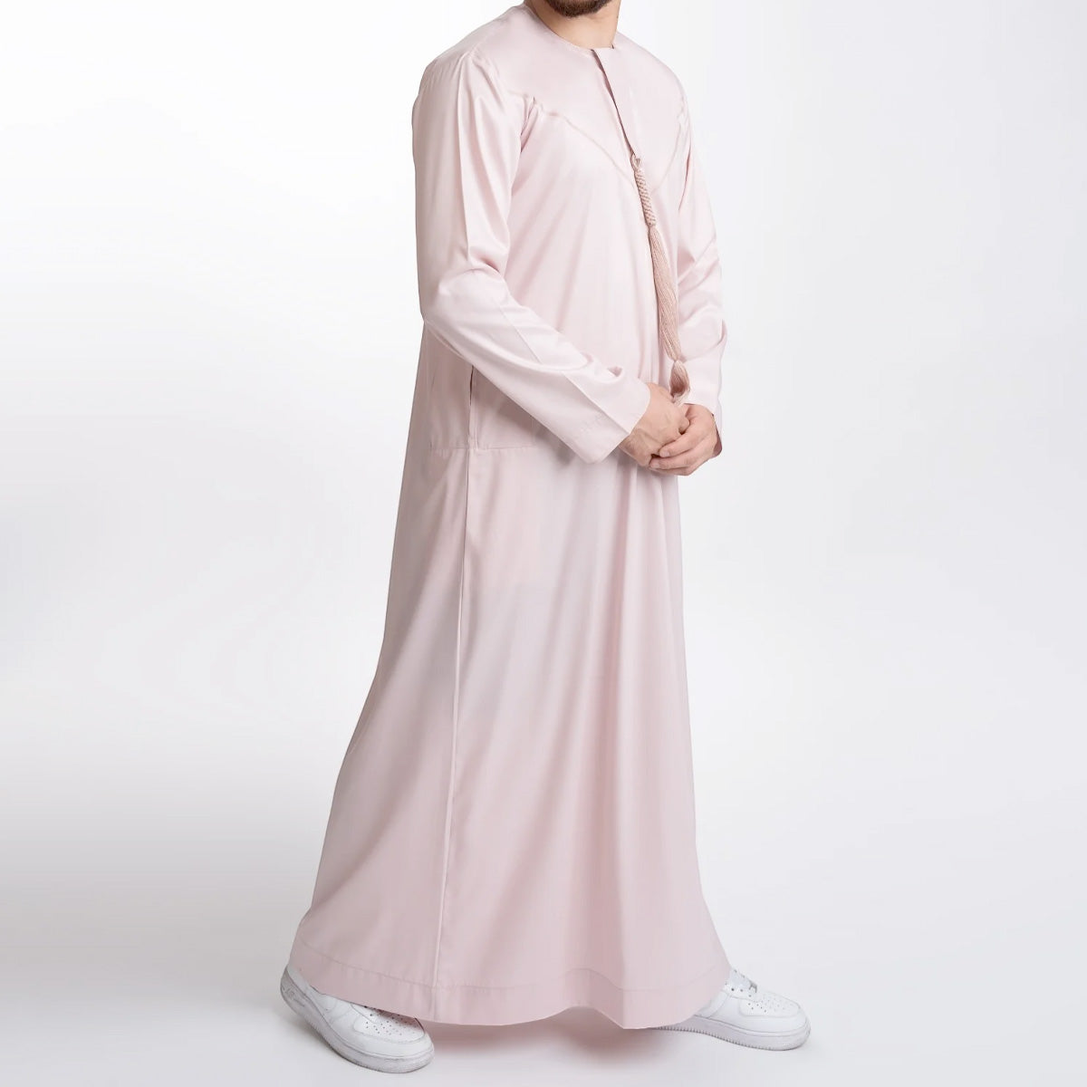 Emirati Thobe Jubba by Al Mirzan - Blush Pink
