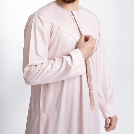 Emirati Thobe Jubba by Al Mirzan - Blush Pink