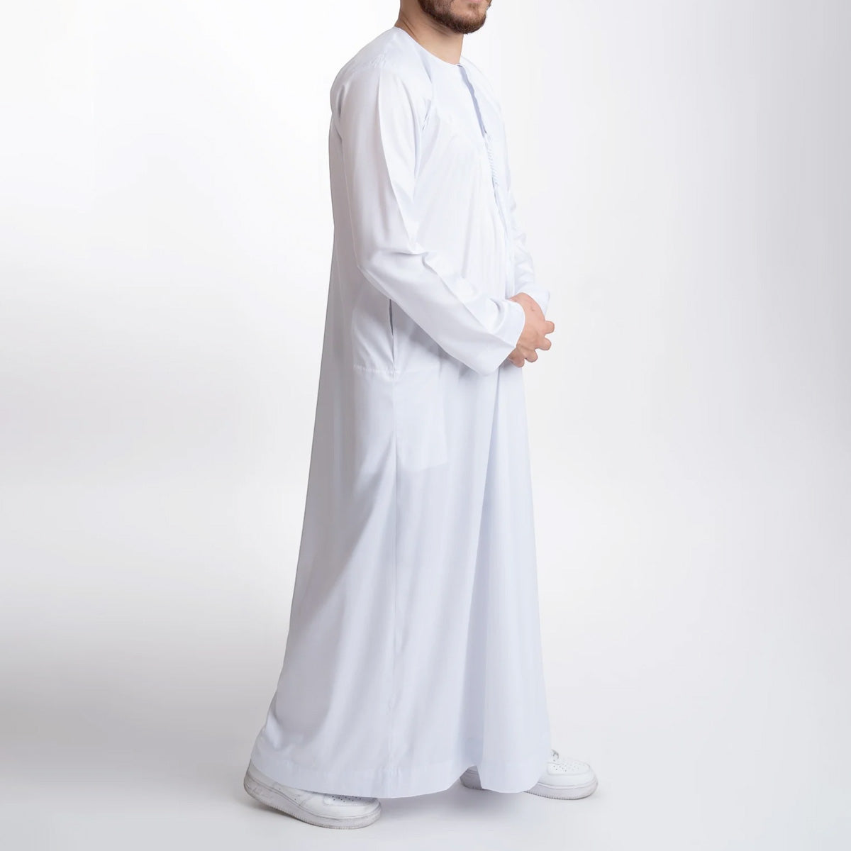 Emirati Thobe Jubba by Al Mirzan - White