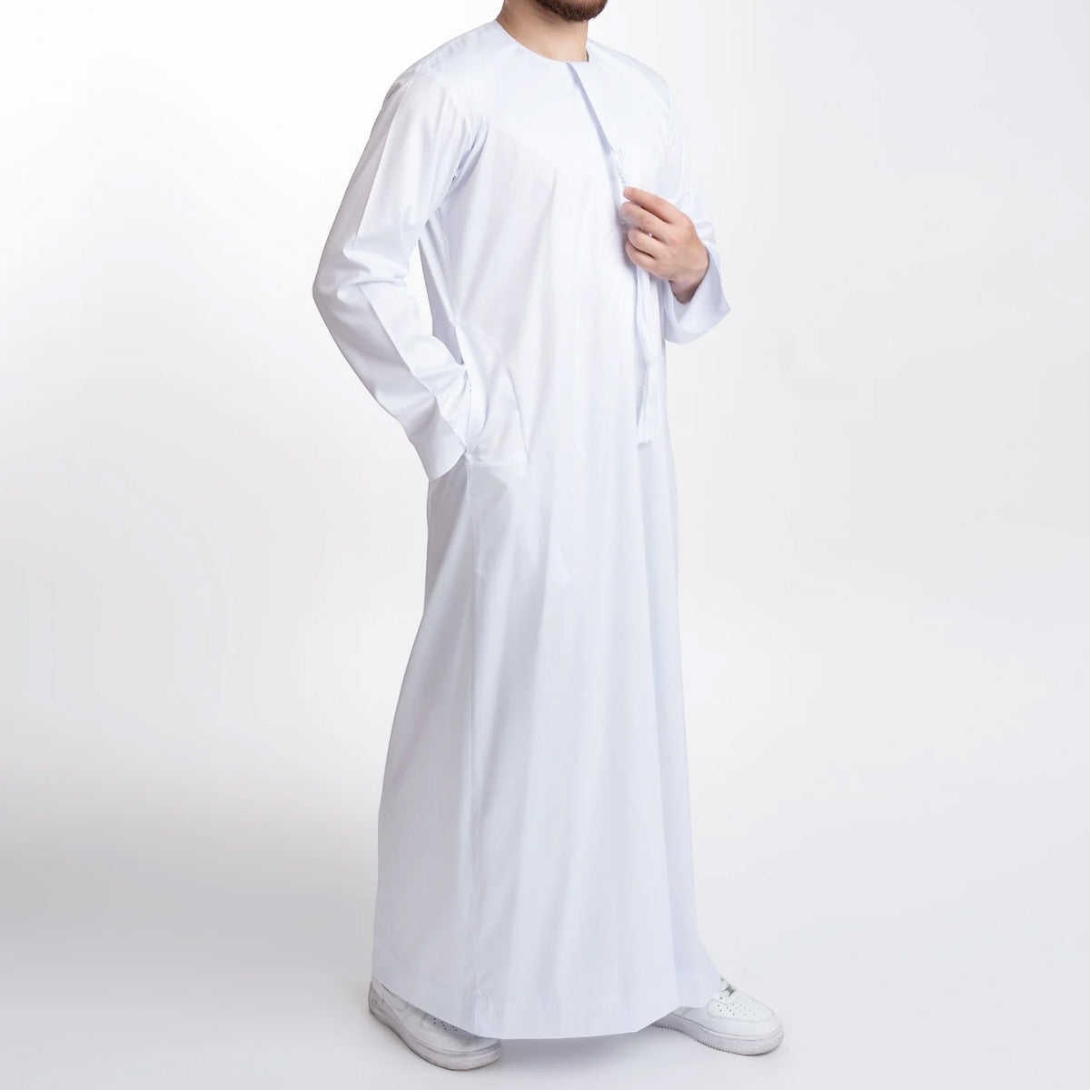 Emirati Thobe Jubba by Al Mirzan - White