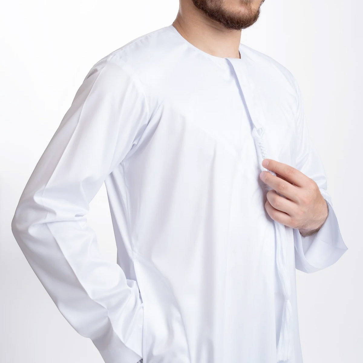 Emirati Thobe Jubba by Al Mirzan - White
