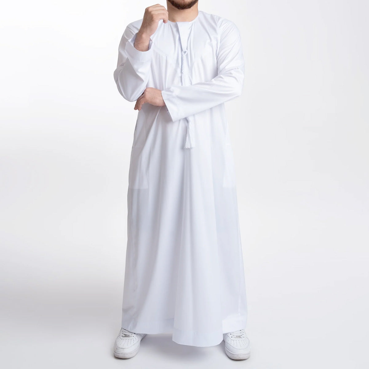 Emirati Thobe Jubba by Al Mirzan - White