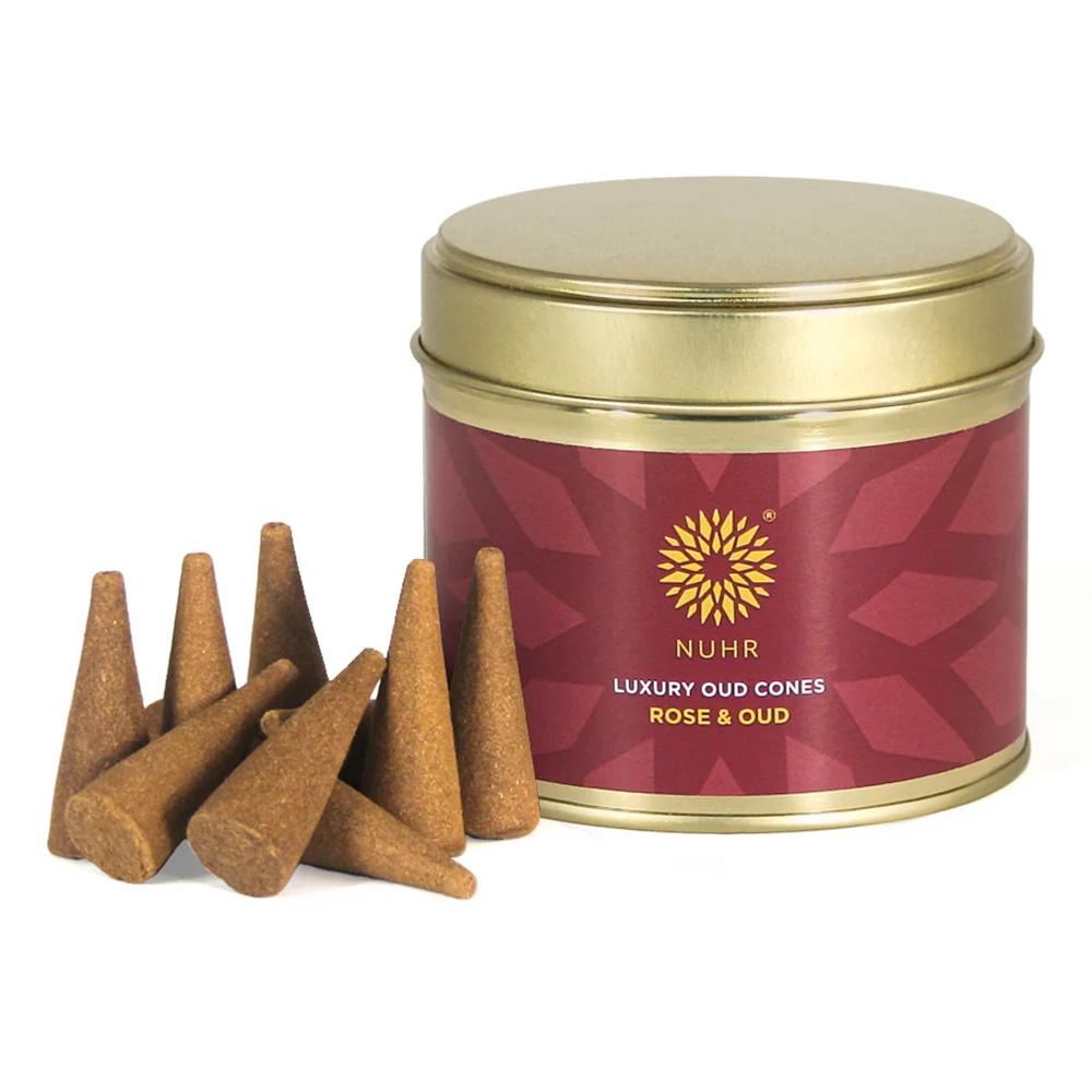 Luxury Oud Incense Cones by NUHR Home - Rose and Oud