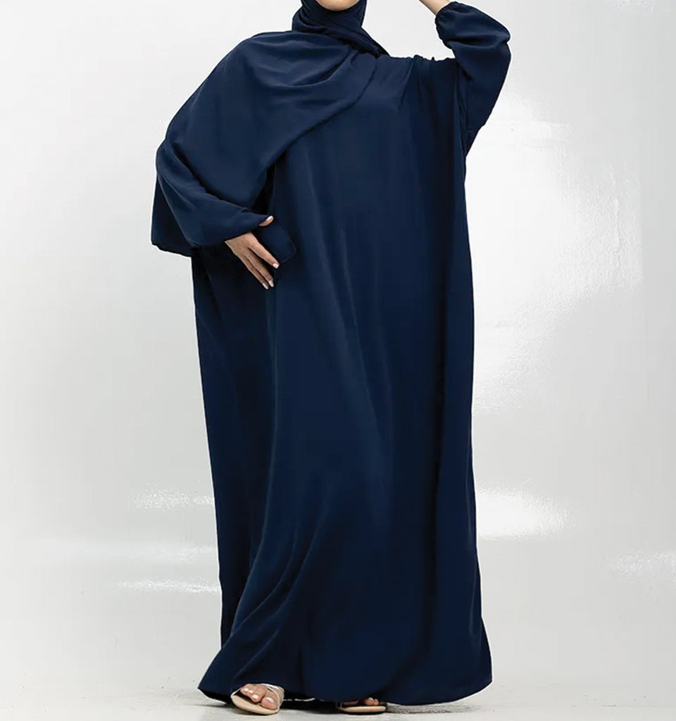 Navy Instant Hijab Abaya