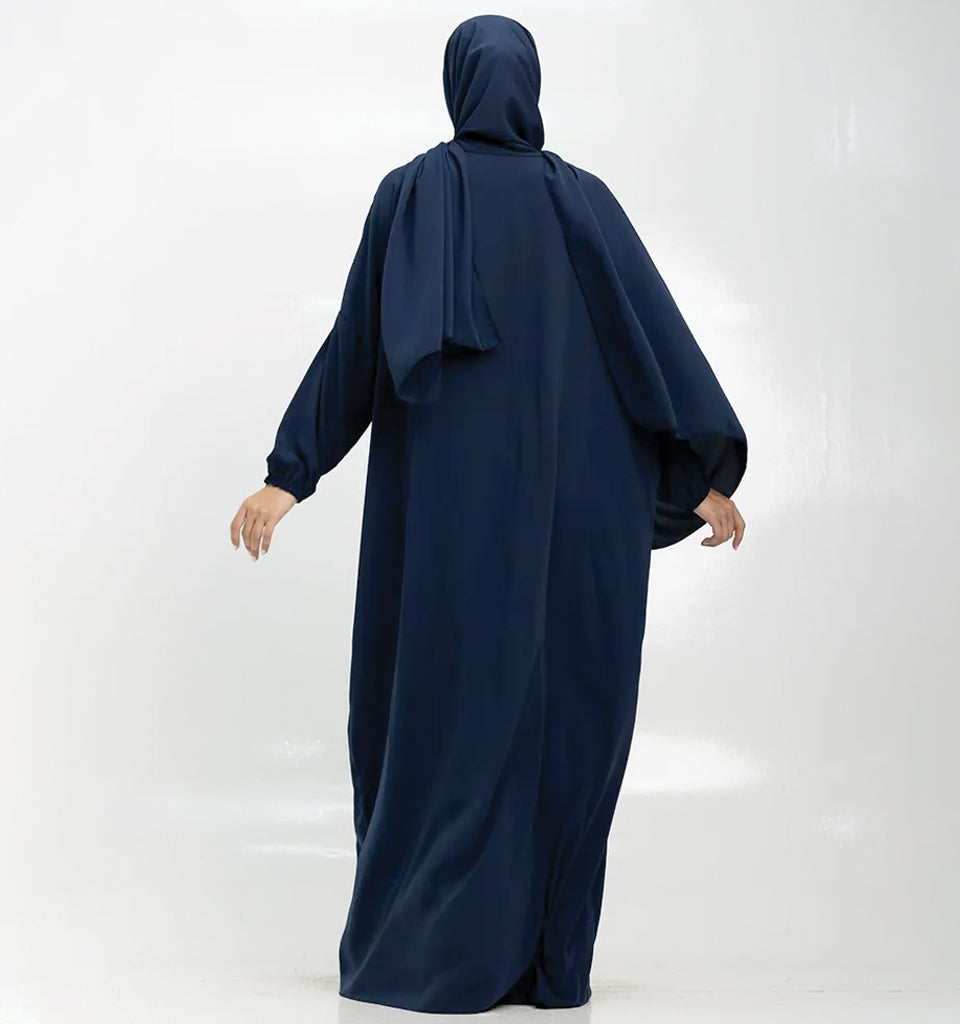 Navy Instant Hijab Abaya