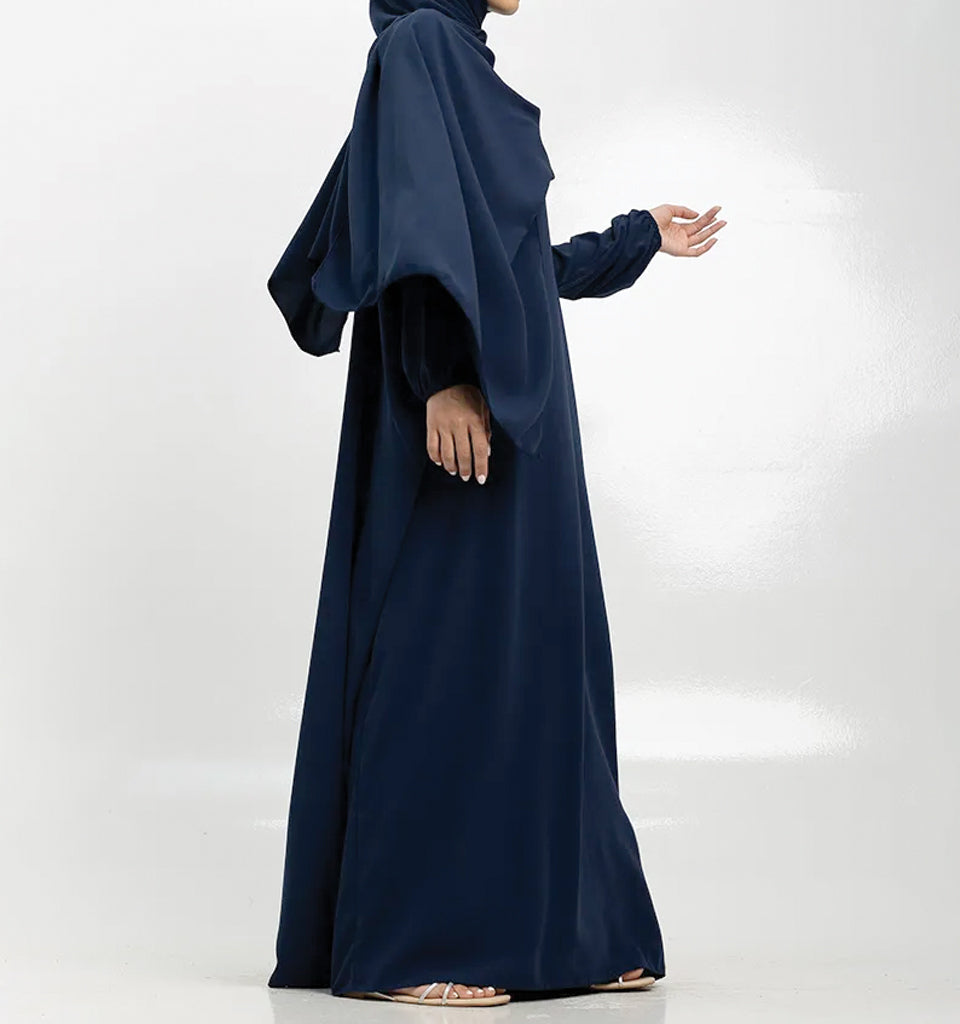 Navy Instant Hijab Abaya