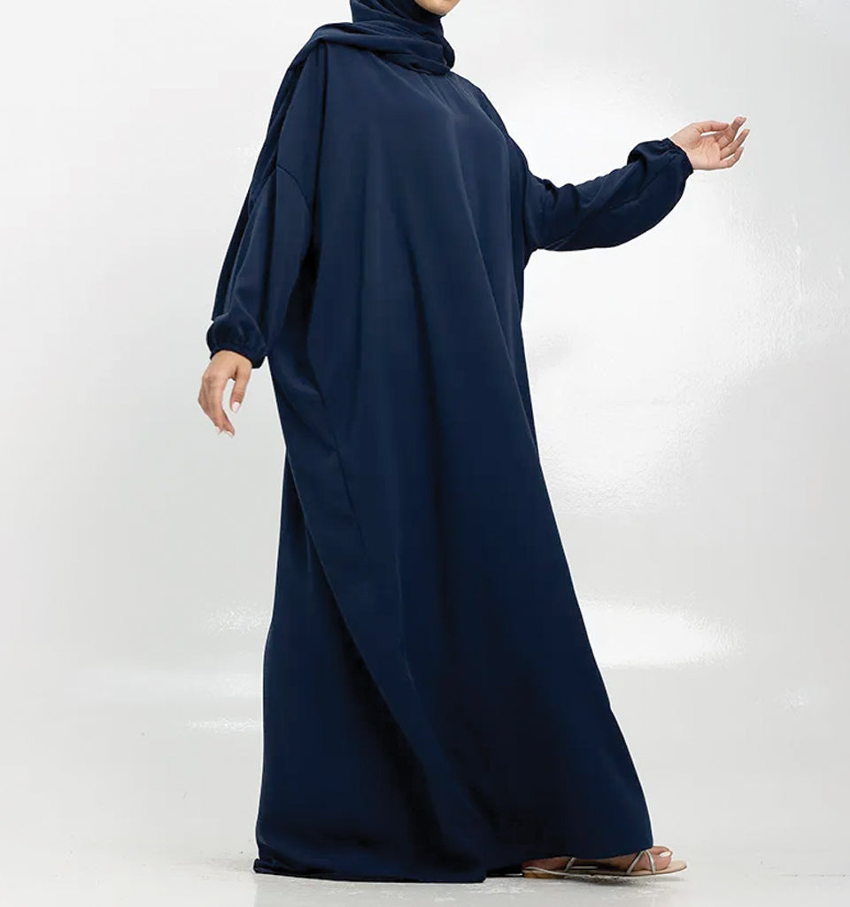 Navy Instant Hijab Abaya