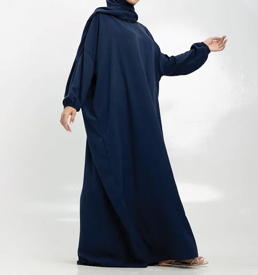 Navy Instant Hijab Abaya