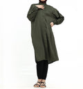 Olive Baggy Lisbon Midi Shirt
