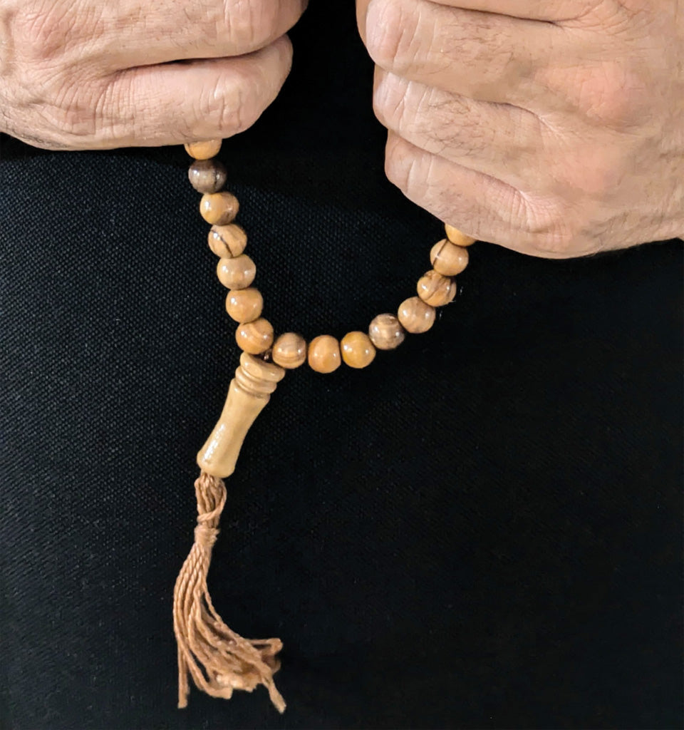 Handmade Palestinian Olive Wood Prayer Beads