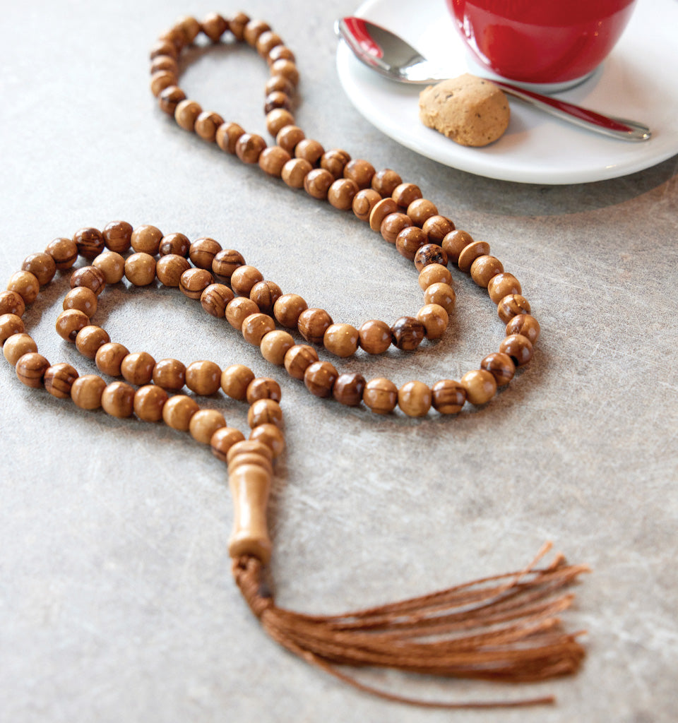 Handmade Palestinian Olive Wood Prayer Beads