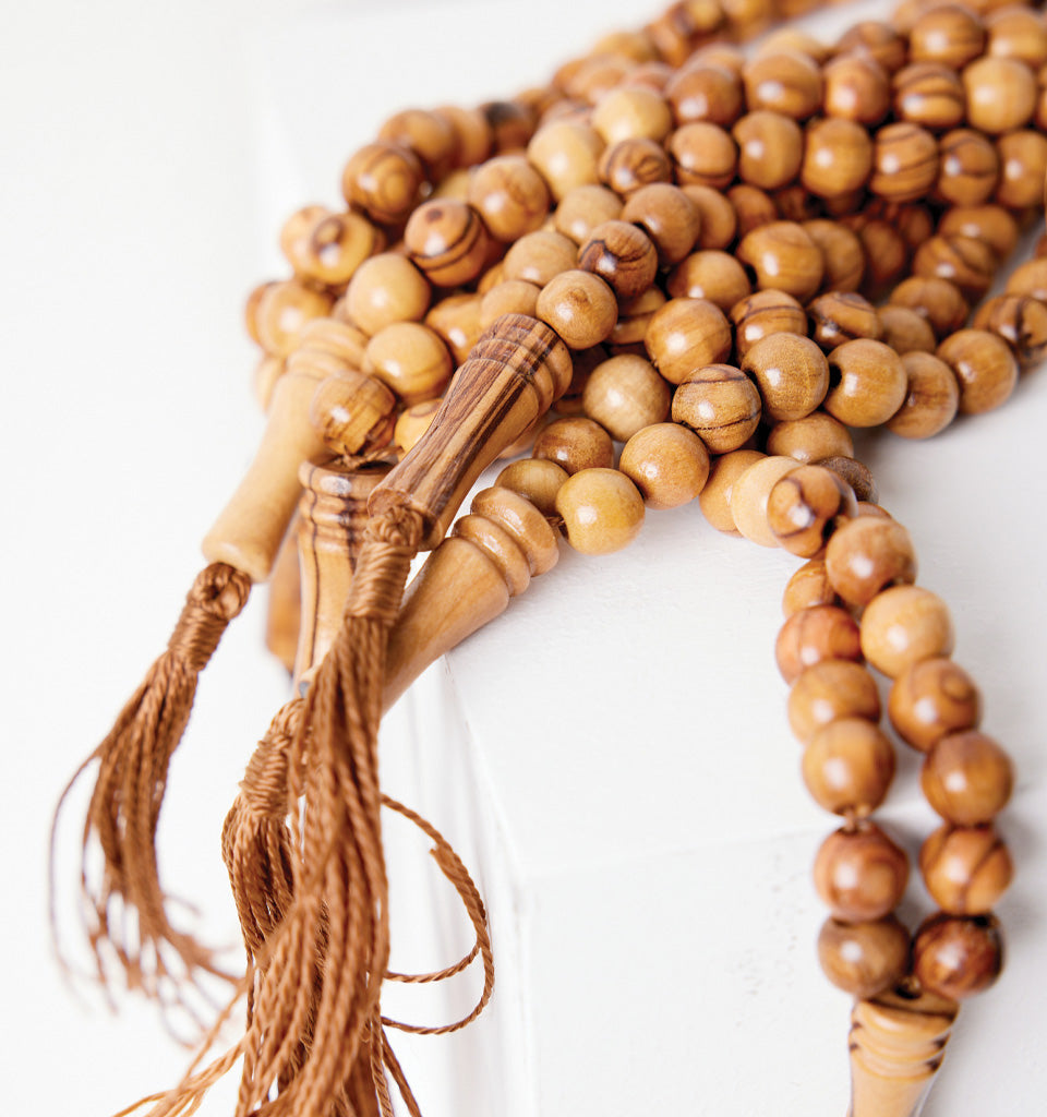 Handmade Palestinian Olive Wood Prayer Beads