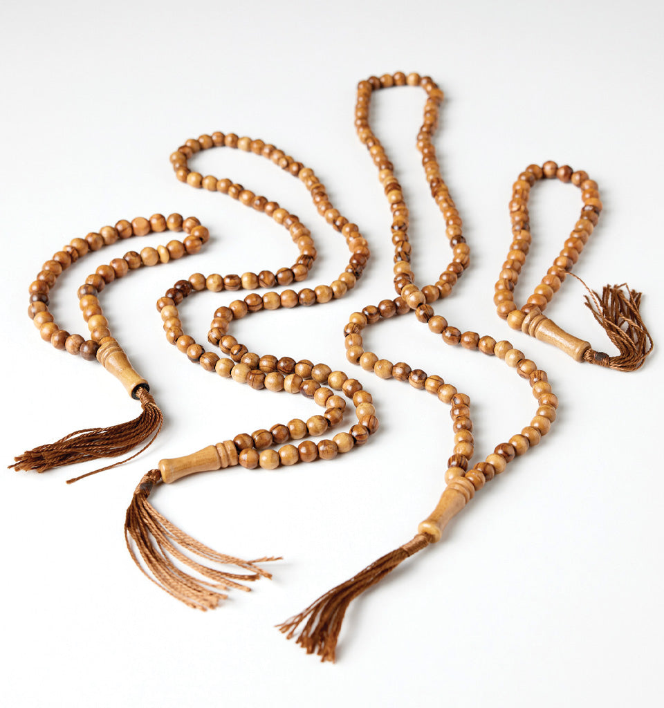 Handmade Palestinian Olive Wood Prayer Beads