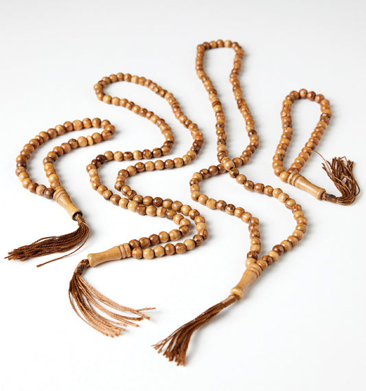 Handmade Palestinian Olive Wood Prayer Beads