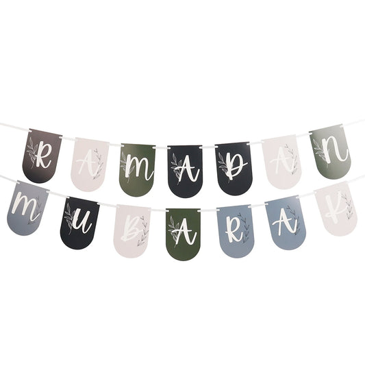 Ramadan Mubarak Banner - Green & White
