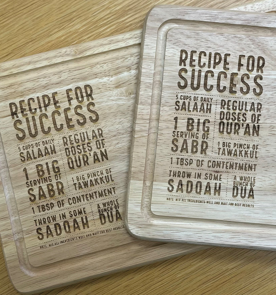 "Recipe for Success" Personalised Wooden Chopping Board