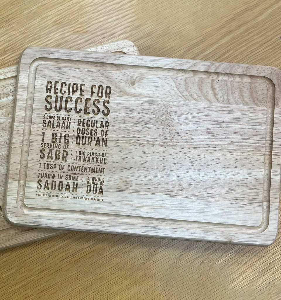 "Recipe for Success" Personalised Wooden Chopping Board