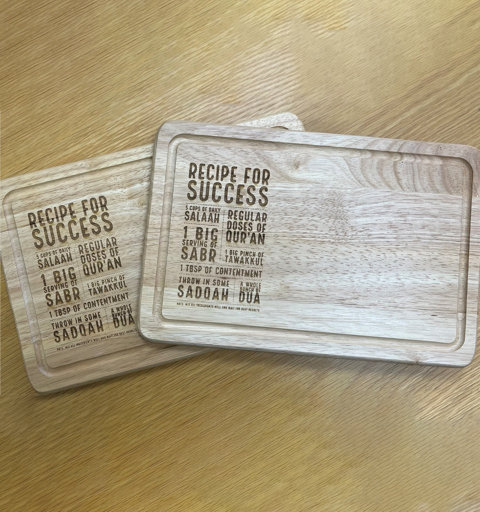 "Recipe for Success" Personalised Wooden Chopping Board