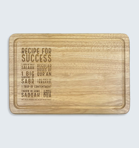 "Recipe for Success" Personalised Wooden Chopping Board