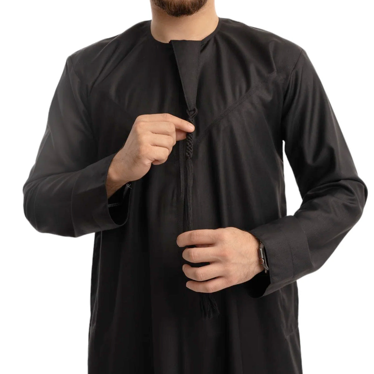 Royale Emirati Thobe Jubba by Al Mirzan - Black