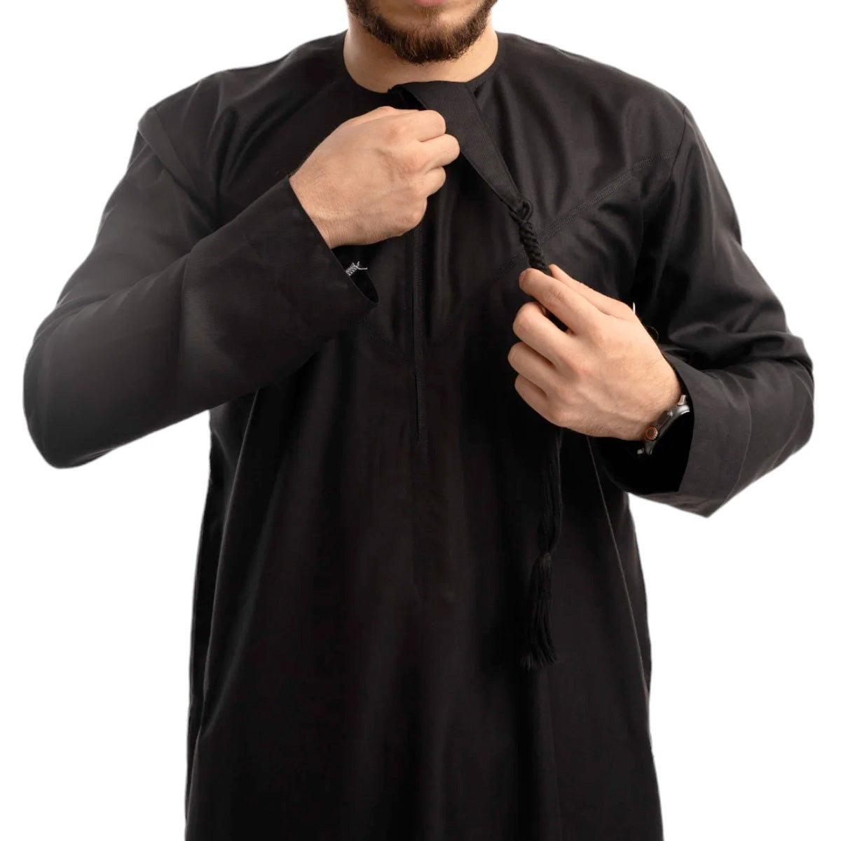 Royale Emirati Thobe Jubba by Al Mirzan - Black