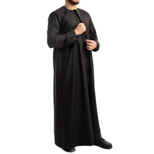 Royale Emirati Thobe Jubba by Al Mirzan - Black