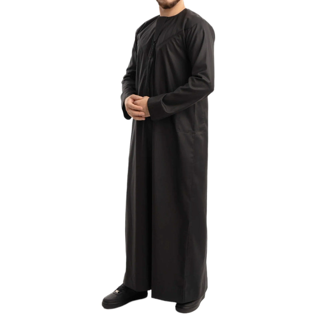 Royale Emirati Thobe Jubba by Al Mirzan - Black