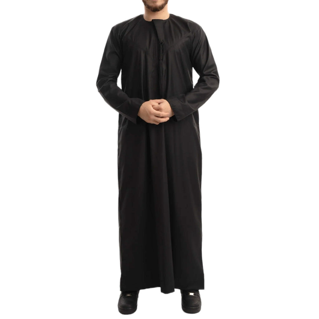 Royale Emirati Thobe Jubba by Al Mirzan - Black