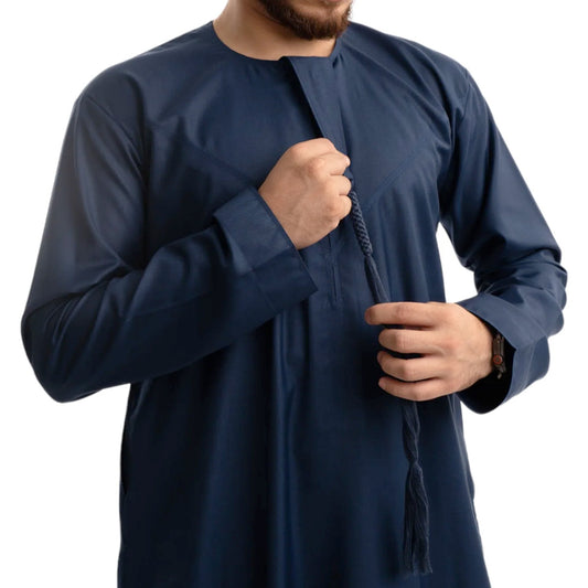 Royale Emirati Thobe Jubba by Al Mirzan - Blue